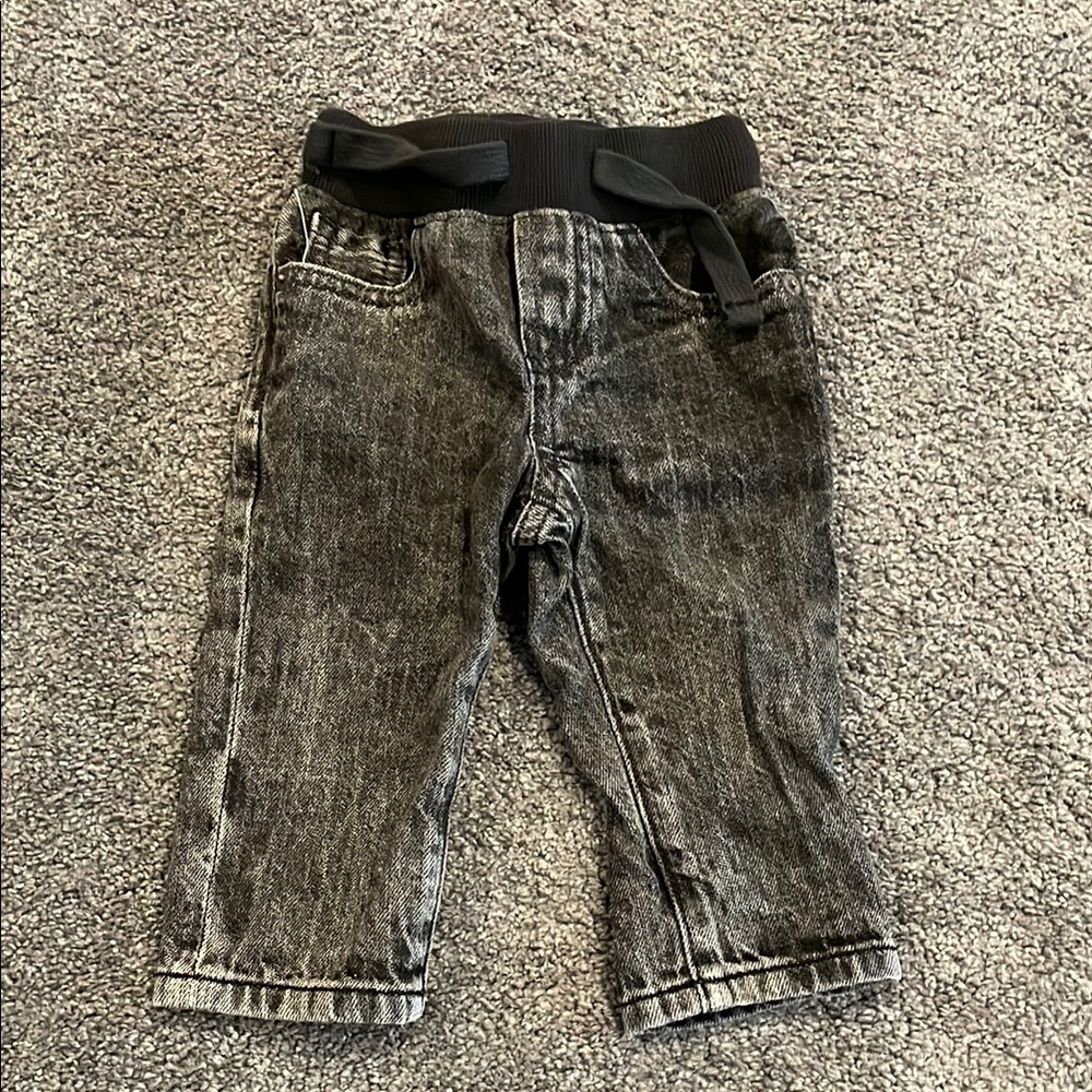 GAP Black Washed Kids Jeans with Elastic Waistband